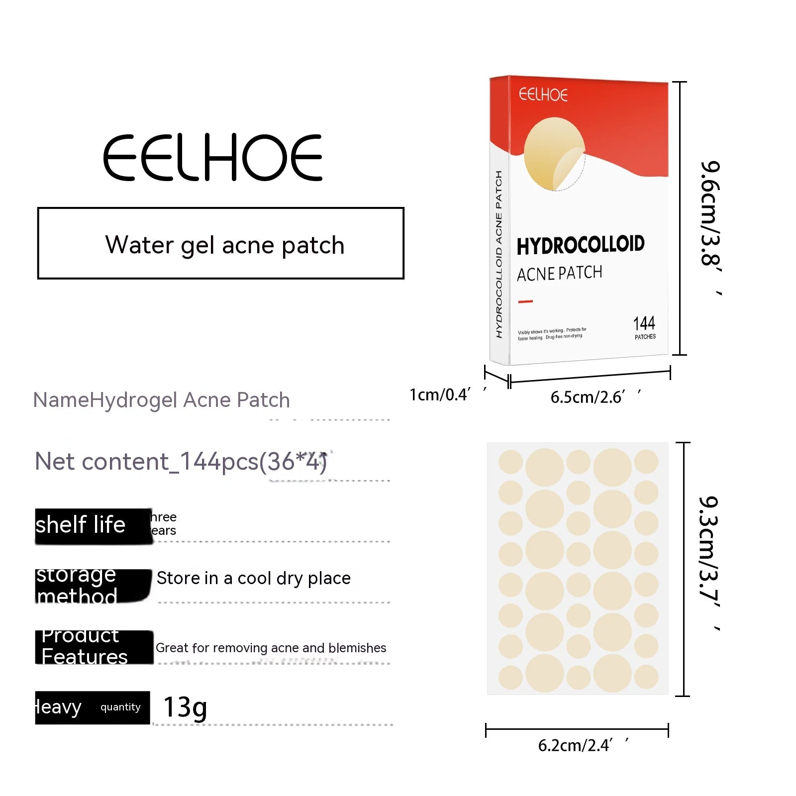 Invisible Hydrogel Acne Patch