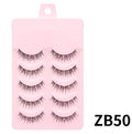 5 Pairs Full Strip Eyelashes for Natural Makeup (One Box)