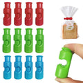 SpaLoo Bag Clips Chip Clips Bag Clips Food Clips Chip Clips Value Set Food Fruit Bread Bag Cinch Non-Slip Grip Easy Squeeze & Lock (Mixed Colors12 Pcs)