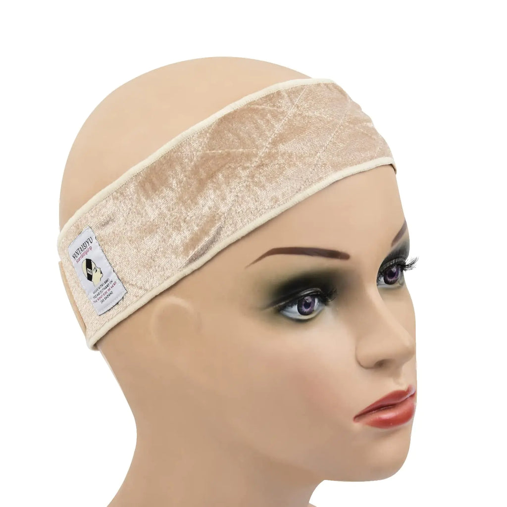 YANTAISIYU Wig Grip Band for Women Wig Grip Headband Adjustable Non-Slip Wig Headband for Keeping Wig in Place (Beige)